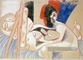 L’artiste et son modèle 8 1970 cubiste Pablo Picasso